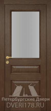 Дверь INVISIBLE ДО Канцлер 2 шпонированная в цвете Дуб сандал стекло Сатинат Белый