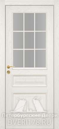 Дверь INVISIBLE ДО Канцлер 2/3 шпонированная в цвете Дуб белый стекло Сатинат Белый