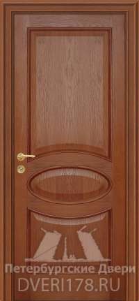 Дверь ДГ Монарх  шпонированная в цвете Дуб коньяк