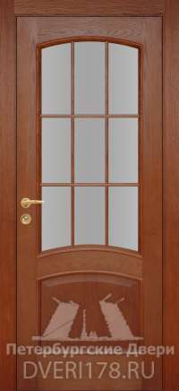 Дверь INVISIBLE ДО Лорд1/1 шпонированная в цвете Дуб коньяк стекло Сатинат Белый