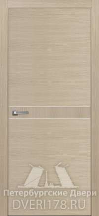 Дверь INVISIBLE ДГ ТИТАНИУМ 6 из экошпона в цвете Кремовый