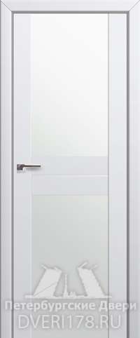 Двустворчатая дверь 10U из экошпона в цвете Аляска стекло Белый триплекс