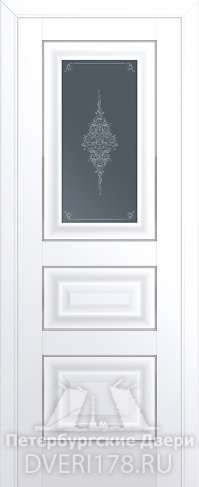 Дверь-купе 26U из экошпона в цвете Аляска стекло Кристалл графит