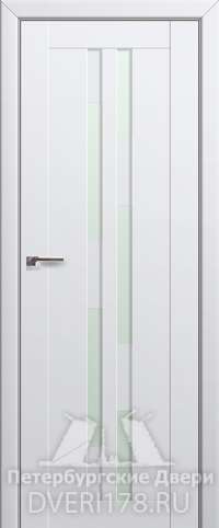 Двустворчатая дверь 30U из экошпона в цвете Аляска стекло Матовый