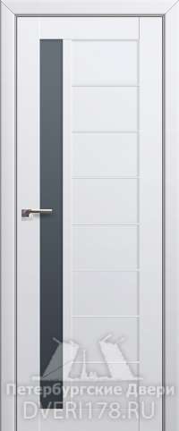 Дверь-купе 37U из экошпона в цвете Аляска стекло Графит