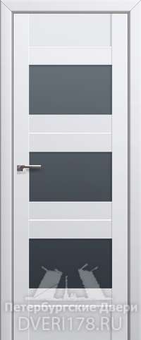 Дверь 41U из экошпона в цвете Аляска стекло Графит