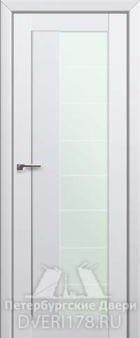 Двустворчатая дверь 47U из экошпона в цвете Аляска стекло Varga