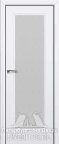 Дверь-купе 65U из экошпона в цвете Аляска стекло Ромб