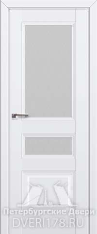 Двустворчатая дверь 68U из экошпона в цвете Аляска стекло Ромб