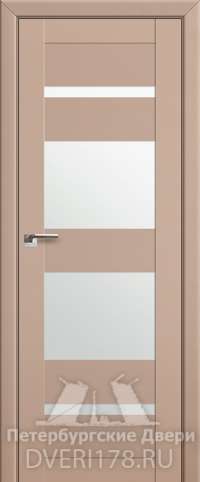 Дверь-купе 72U из экошпона в цвете Капучино Сатинат стекло Белый триплекс