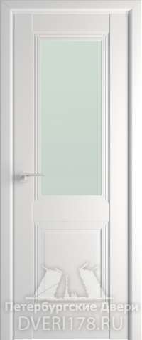 Двустворчатая дверь 81U из экошпона в цвете Аляска стекло Матовый