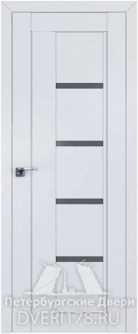 Двустворчатая дверь 2.08U из экошпона в цвете Аляска стекло Графит