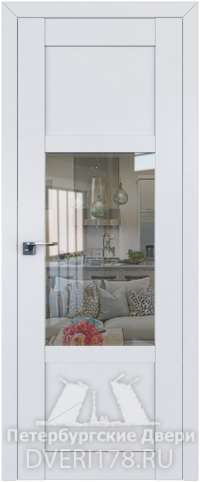 Дверь-купе 2.15U из экошпона в цвете Аляска стекло Прозрачное