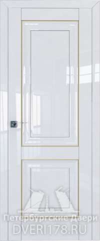 Двустворчатая дверь 27L покрытая эмалью в цвете Белый люкс