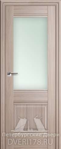 Дверь 2X из экошпона в цвете Орех Пекан стекло Матовый