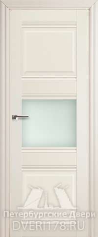 Дверь 5X из экошпона в цвете Эш Вайт стекло Матовый