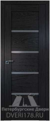 Двустворчатая дверь 2.09XN из экошпона в цвете Дарк браун стекло Графит