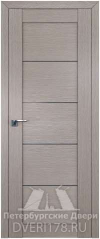 Двустворчатая дверь 2.11XN из экошпона в цвете Стоун стекло Графит