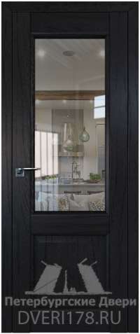 Дверь-купе 2.42XN из экошпона в цвете Дарк браун стекло Прозрачное