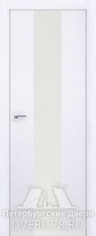 Дверь-купе 25E из экошпона в цвете Аляска стекло Белый лак