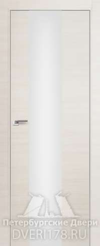 Двустворчатая дверь 15Z из экошпона в цвете Эш Вайт Кроскут стекло Белый триплекс