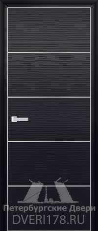 Дверь 7D из экошпона в цвете Черная волна