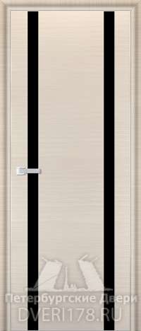 Дверь-купе 9D из экошпона в цвете Беленый дуб браш стекло lacobel черный лак