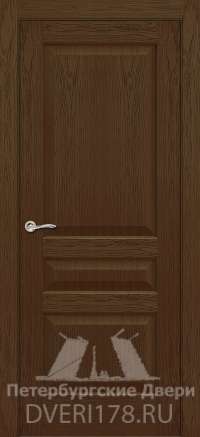 Рото-дверь ПГ Дублин 3 шпонированная в цвете Дуб тобако