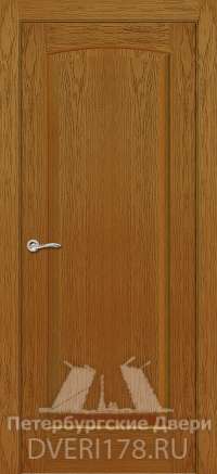 Дверь ПГ Дублин 5 шпонированная в цвете Дуб карамель