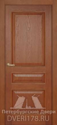 Дверь-купе ПГ Палермо 3 шпонированная в цвете Дуб коньяк