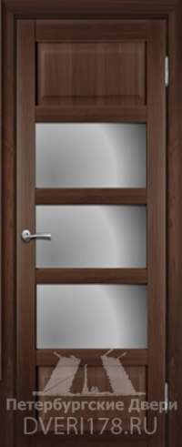 Дверь-купе ДО Рим 19 из экошпона в цвете Венге стекло Сатинат Белый