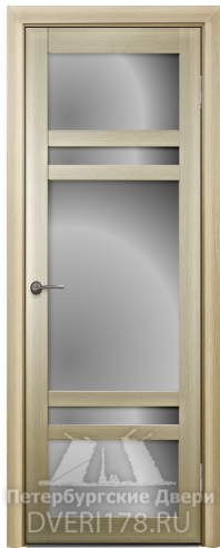 Дверь INVISIBLE ДО КВАДРО 12 из экошпона в цвете Ясень шимо стекло Сатинат Белый