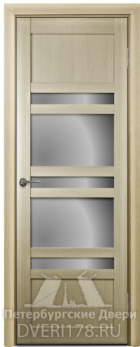 Дверь INVISIBLE ДО КВАДРО 17 из экошпона в цвете Ясень шимо стекло Сатинат Белый