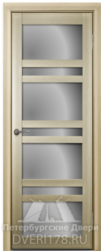 Дверь INVISIBLE ДО КВАДРО 19 из экошпона в цвете Ясень шимо стекло Сатинат Белый