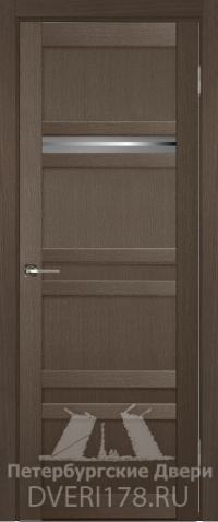 Дверь-пенал ДО КВАДРО 20 из экошпона в цвете Венге стекло Сатинат Белый