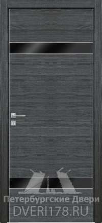 Дверь-купе ДО Титаниум 2 из экошпона в цвете Грей стекло Стекло Черное AGS