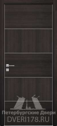 Дверь ДГ Титаниум 3 из экошпона в цвете Блэк Кофе