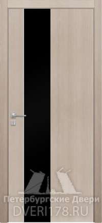 Дверь-купе ДО Титаниум 4 из экошпона в цвете капучино стекло Стекло Черное AGS