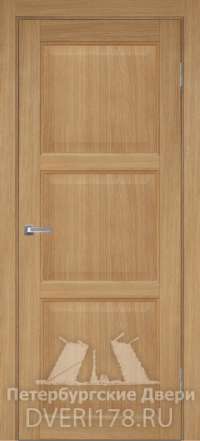 Дверь INVISIBLE ДГ элеганс 4 из экошпона в цвете Дуб Янтарь