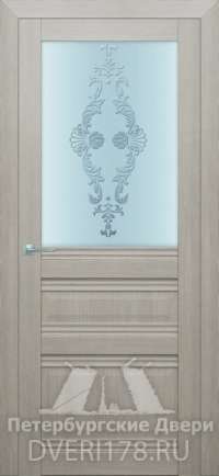 Дверь-купе ДО мадрид-2/2 из экошпона в цвете капучино стекло Сатинат Фантазия