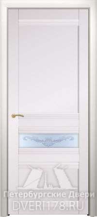 Дверь INVISIBLE ДО мадрид-2/3 из экошпона в цвете Белый стекло Сатинат Фантазия