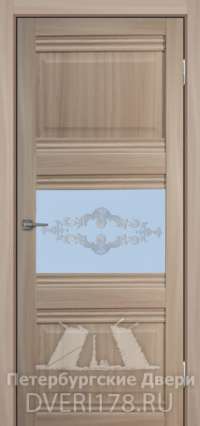 Дверь-купе ДО мадрид-4 из экошпона в цвете Ясень шимо стекло Сатинат Фантазия