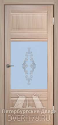 Дверь INVISIBLE ДО мадрид-7 из экошпона в цвете Ясень шимо стекло Сатинат Фантазия