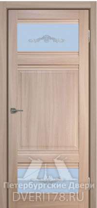 Дверь INVISIBLE ДО мадрид -8 из экошпона в цвете Ясень шимо стекло Сатинат Фантазия