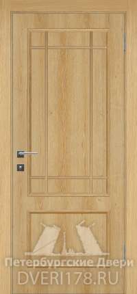 Дверь INVISIBLE ДГ Тренд 2 из экошпона в цвете Дуб Янтарь