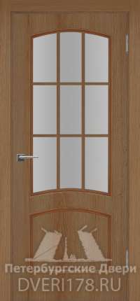 Дверь INVISIBLE ДО Веста 3 из экошпона в цвете Тик стекло Сатинат Белый