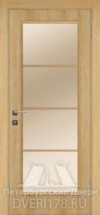 Дверь-купе ДО Симпл из экошпона в цвете Дуб Янтарь стекло Сатинат Белый