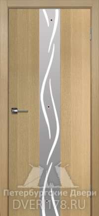 Дверь-купе ДГ Гранд из экошпона в цвете Дуб Янтарь стекло  Grand 8