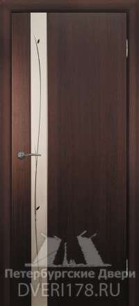 Дверь INVISIBLE ДГ Карат из экошпона в цвете Венге стекло Стекло Карат 1