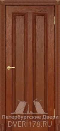 Дверь ПГ Чезена из массива дуба в цвете Дуб коньяк